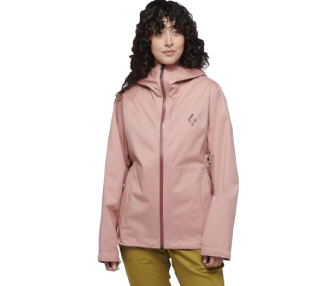 BLACK DIAMOND W STORMLINE STRETCH RAIN SHELL PINK
