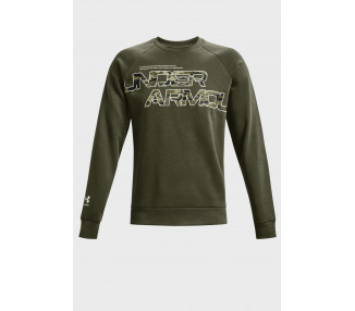 UNDER ARMOUR RIVAL FLEECE CAMO SCRIPT GREEN