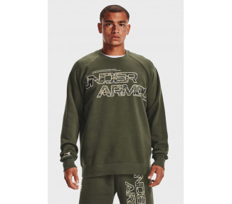 UNDER ARMOUR RIVAL FLEECE CAMO SCRIPT GREEN