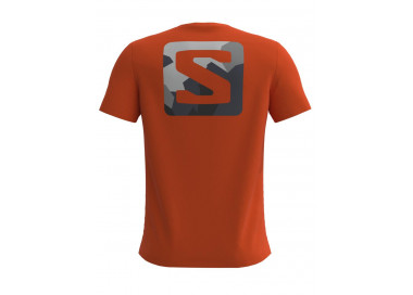 SALOMON OUTLIFE BACK CAMO TSHIRT RED ORANGE