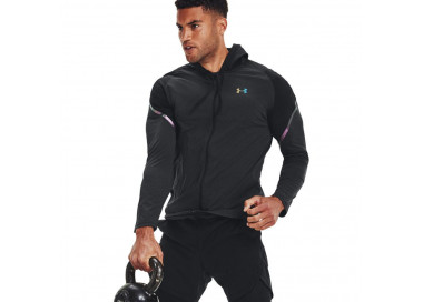 UNDER ARMOUR RUSH FZ HOODIE BLACK
