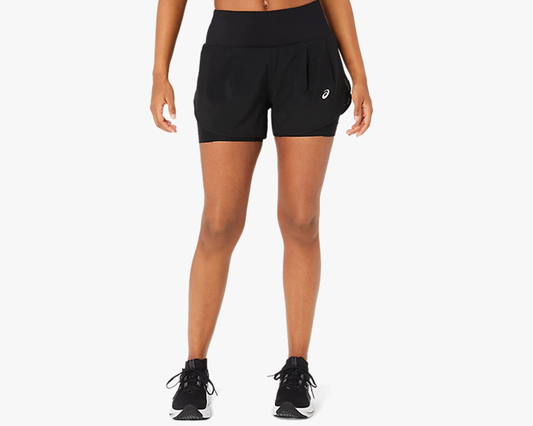 ASICS ROAD 2N1 3.5IN SHORT MULHER