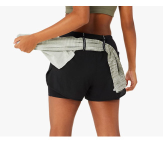 ASICS ROAD 2N1 3.5IN SHORT MULHER