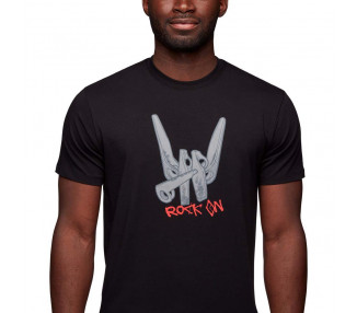BLACK DIAMOND TSHIRT ROCK ON BLACK