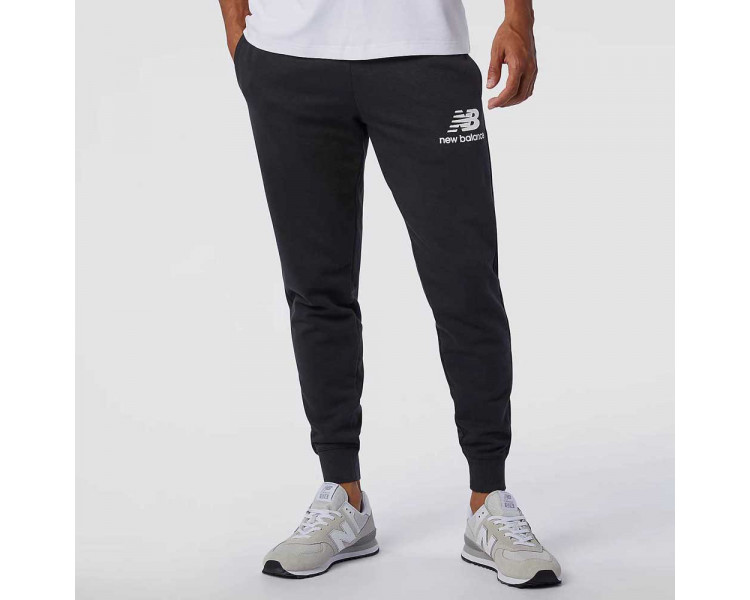 NEW BALANCE CALÇAS ESSENTIALS STACKED LOGO BLACK