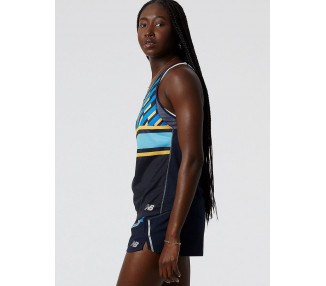 NEW BALANCE SINGLET PRINTD IMPACT MULHER LONDON EDITION NAVY