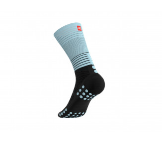 COMPRESSPORT MID COMPRESSION SOCKS BLACK/ICE BLUE