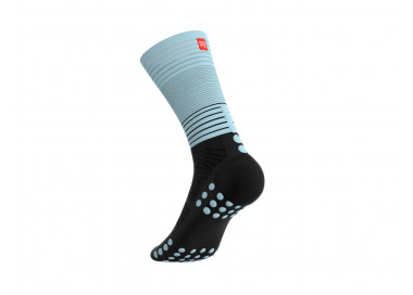 COMPRESSPORT MID COMPRESSION SOCKS BLACK/ICE BLUE