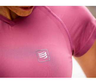 COMPRESSPORT TRAINING SS TSHIRT MULHER DECO ROSE