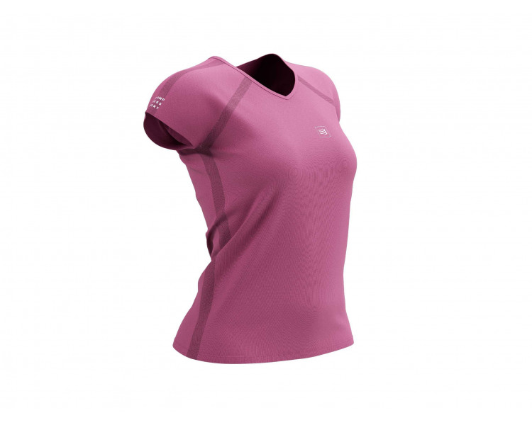 COMPRESSPORT TRAINING SS TSHIRT MULHER DECO ROSE